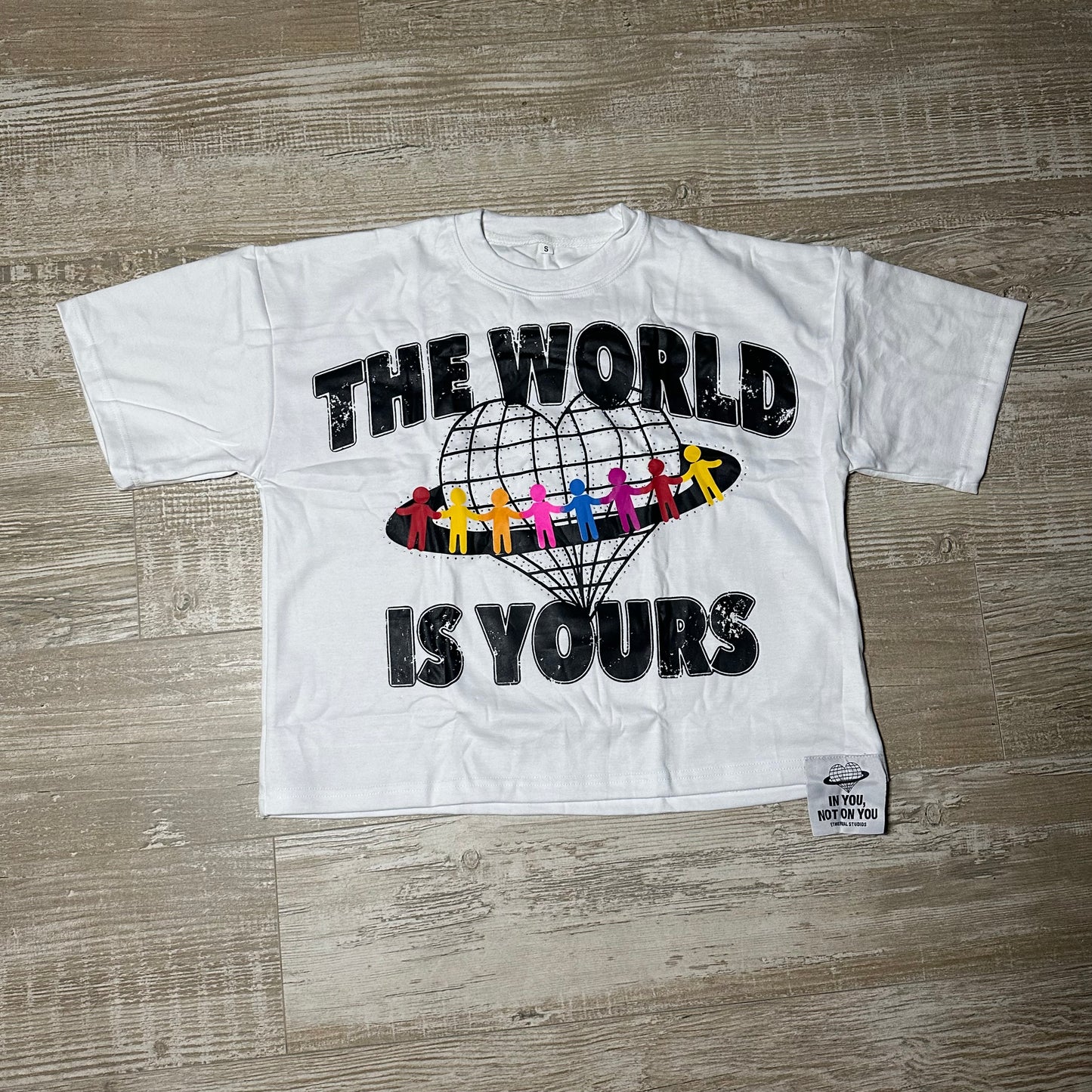 white TWIY boxy t shirt