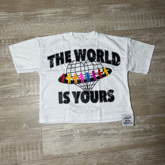 white TWIY boxy t shirt
