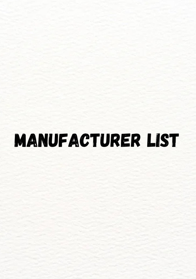 Manufacturer List